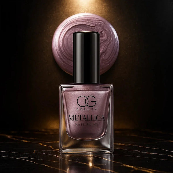 OG Beauty Premium Rose Chrome Metallica Nail Polish (1 Pc / 10 ML) - justgrabit.in | Just Grab It