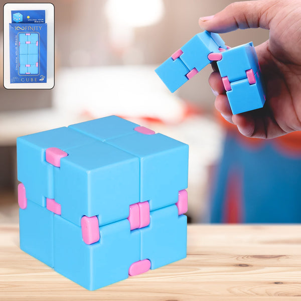 Infinity Cube Fidget Toy Stress Relief Hand Puzzle for Kids & Adults 1 Pc - justgrabit.in | Just Grab It