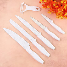 Marble Coated Stainless Steel Kitchen Knife Set (6 Pc) - justgrabit.in | Just Grab It