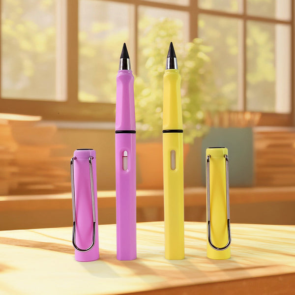 2In1 Everlasting Pencil Replaceable Head With Eraser (2 Pc / Mix Color) - justgrabit.in | Just Grab It