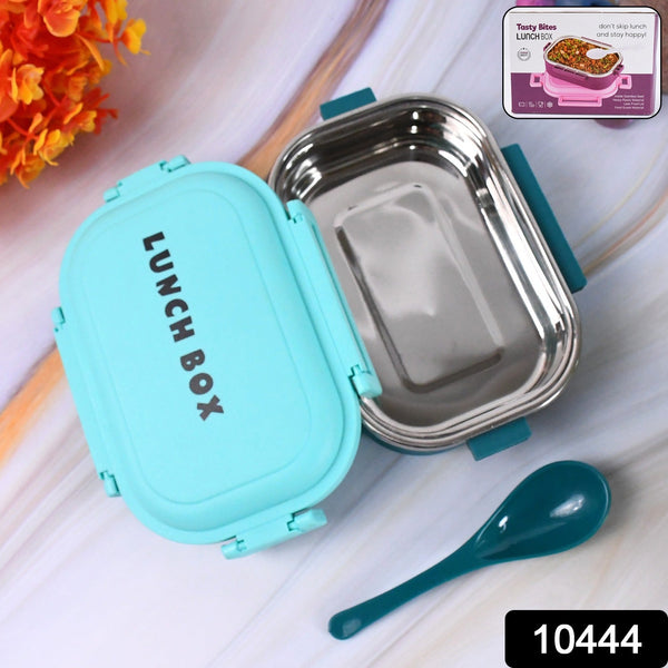 Insulated Testy Stainless Steel Leakproof Lunch Box With Spoon (1 Set) - justgrabit.in | Just Grab It