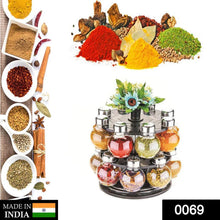 Multipurpose Revolving Plastic Spice Rack Set (16pcs) - Justgrabit Inc.