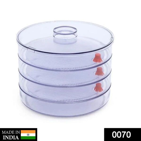 Plastic 4 Compartment Sprout Maker, White - justgrabit.in | Just Grab It