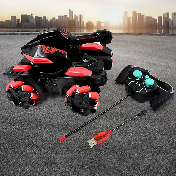 New Remote Control Vehicle 4wd Off Road Climbing Vehicle Water Bomb Armored Tank Battle Launcher Boys' Children's Toy Car (1 pc / With Remote) - Justgrabit Inc.