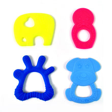 Silicone Baby Teether Pack of 1 (Mix Design & Color) - justgrabit.in | Just Grab It