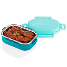Insulated Testy Stainless Steel Leakproof Lunch Box With Spoon (1 Set) - justgrabit.in | Just Grab It
