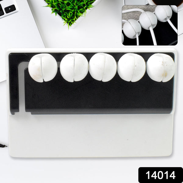 5 Slots Adhesive Desk Cable Cord Holder for Charging Cable (1 Pc / Mix Color) - justgrabit.in | Just Grab It