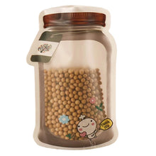 Plastic Transparent Big Jar Shaped Pouch With Zipper (1 Pc) - Justgrabit Inc.