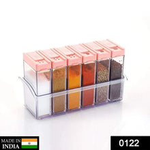 Plastic Spice Jars (6 pcs, 14x22x8cm, Multicolour) - Justgrabit Inc.
