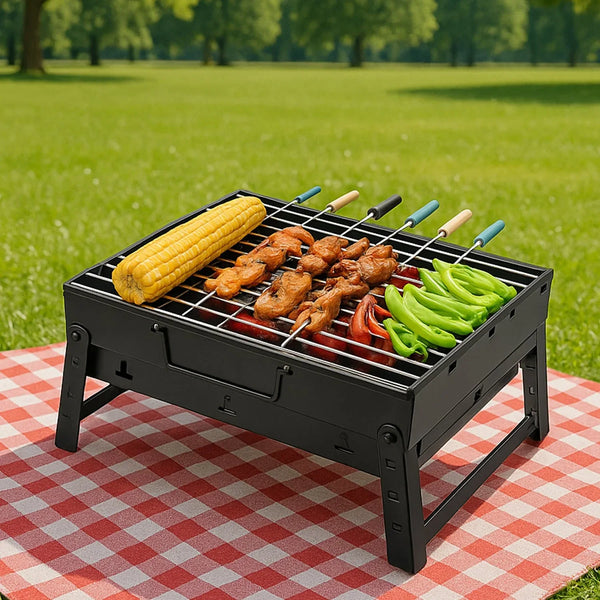 A Barbecue Grill used for making barbecue of types of food stuffs like vegetables, chicken meat etc. - Justgrabit Inc.
