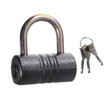 Heavy - Duty Iron Padlock – 82mm Black Spray Lock with Brass Core & 5 Keys, Waterproof & Anti - Theft - Justgrabit Inc.