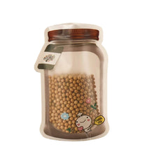 Plastic Transparent Medium Jar Shaped Pouch With Zipper (1 Pc) - Justgrabit Inc.
