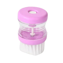 Plastic Wash Basin Brush Cleaner with Liquid Soap Dispenser (Multicolour) - Justgrabit Inc.