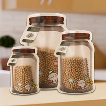 Plastic Transparent Jar Shaped Pouch With Zipper (3 Pcs Set) - Justgrabit Inc.