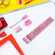 Kids' Stationery Kit: Wooden Pencils, Sharpener, Eraser, Diary (8 Pc Set) - Justgrabit Inc.
