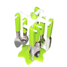 24 Piece Stainless Steel Premium Cutlery Set With Stand - Justgrabit Inc.