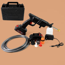 Double Battery 18.5V Rechargeable Electric, Car Washer Gun (1 Set) - justgrabit.in | Just Grab It