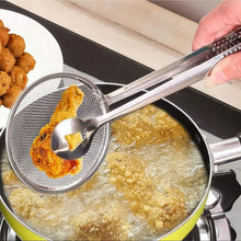 2In1 Stainless Steel Filter Spoon with Clip Food Kitchen Oil - Frying Multi - Functional - Justgrabit Inc.