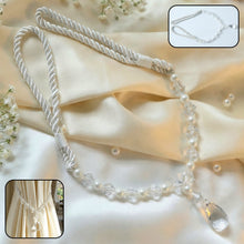 Luxury Crystal and Pearl Beaded Curtain Tieback (1 Pc) - justgrabit.in | Just Grab It