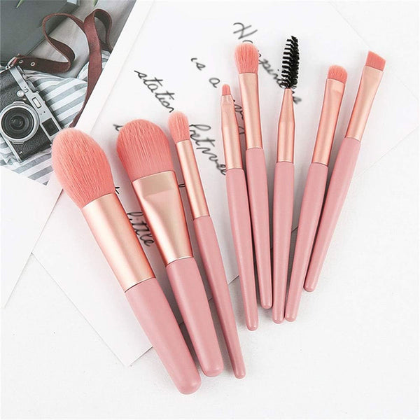 Premium Makeup Brush Set (8 Pcs Set / Mix Color) - justgrabit.in | Just Grab It