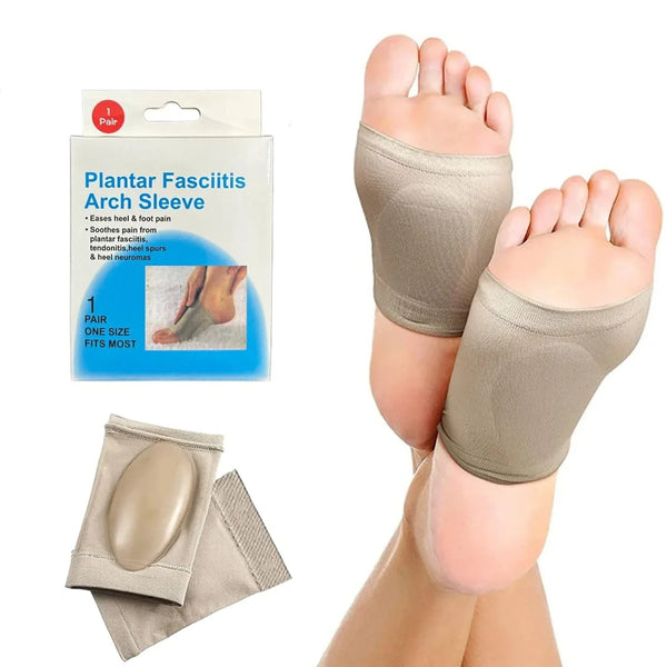 Foot Arch Support for Men & Women | Medial Arch Support for Flat Feet Correction Sleeve with Cushion | Plantar Fasciitis Leg Foot Pain Relief Product | Foot Care for Orthopedic Shoes Slippers, (1 Pair) - Justgrabit Inc.