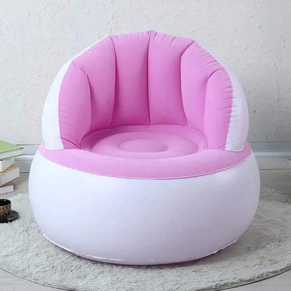 Kids inflatable sofa chair with backrest & Foot Air Pump with Hose (1 Set / 85x74 Cm Approx) - justgrabit.in | Just Grab It