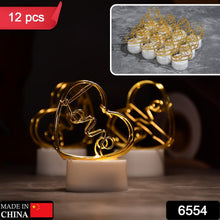 Set of 12 Multicolor Flameless Heart Candles for Decoration, Diwali - justgrabit.in | Just Grab It