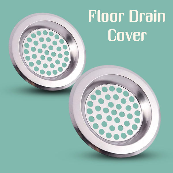 Bathroom Kitchen Stainless Steel Basin Sink Drain Strainer (2 Pc Set) - justgrabit.in | Just Grab It