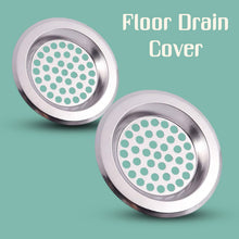 Bathroom Kitchen Stainless Steel Basin Sink Drain Strainer (2 Pc Set) - justgrabit.in | Just Grab It