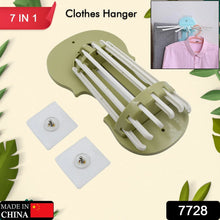 Plastic 7 - in - 1 Multifunction Retractable Wall - Mounted Pull - Out Hanger Rack Without Punching Hooks Up for Kitchen Bathroom - justgrabit.in | Just Grab It