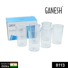 Ganesh Classic Plastic Glass Set of - 6 (Each Glass 350ml) - justgrabit.in | Just Grab It