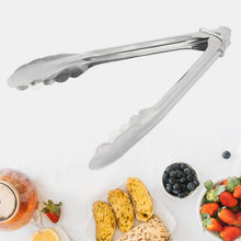 Metal Household Kitchen Salad Dessert Buffet Food Tong Clamp Clip (1 Pc / 17 Cm) - justgrabit.in | Just Grab It