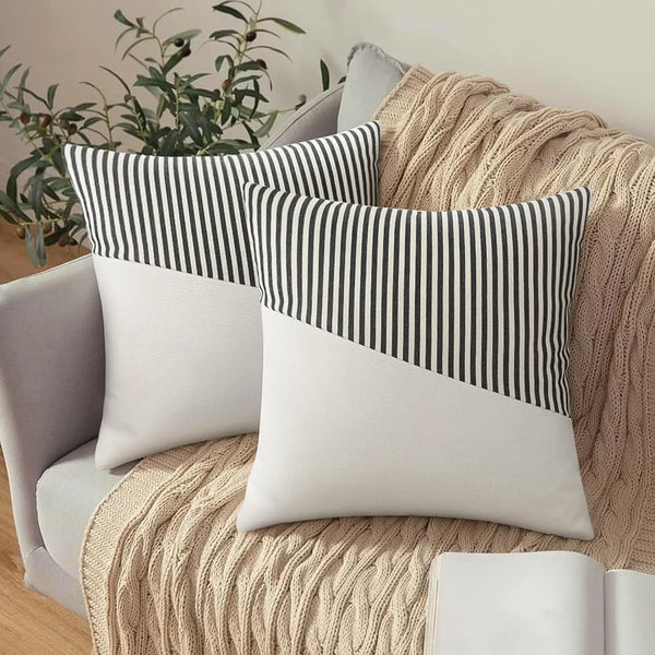 Decorative Pillow Covers Cushion Cases Soft Cotton (26 × 26 Inch / 1 Pair / 2 Pc) - justgrabit.in | Just Grab It