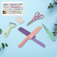 Professional Colorful Kitchen Knives Set (6 Pcs Set) - justgrabit.in | Just Grab It