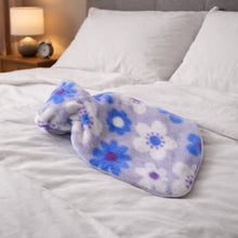 Floral Printed Soft Plush Hot Water Bag And Cover (19x12 Cm) - justgrabit.in | Just Grab It