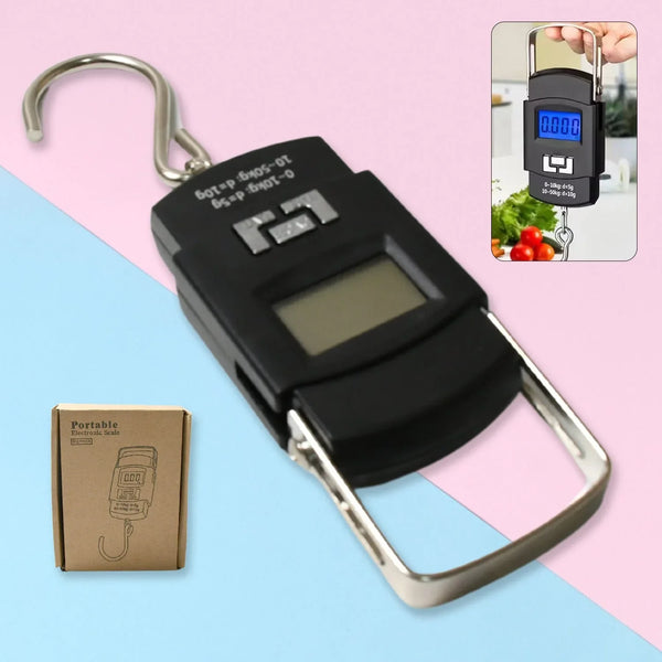 Digital Portable Hook Type Weighing Scale (50 kg, Multicolor) - Justgrabit Inc.