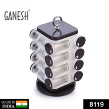 Ganesh Multipurpose Revolving Spice Rack With 16 Pcs Dispenser each 100 ml Plastic Spice ABS Material 1 Piece Spice Set 1 Piece Spice Set (Plastic) - Justgrabit Inc.