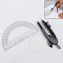 2 - Piece Geometry Protractor Set with Lock and Transparent Protractor - justgrabit.in | Just Grab It