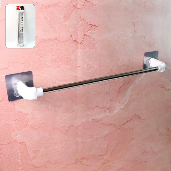 Self - Adhesive Towel Rod - (1 Pc) - justgrabit.in | Just Grab It
