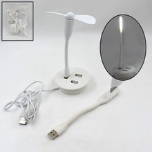 Portable Mini USB Fan, USB Ligh & USB 3 HUB / Port Combo - justgrabit.in | Just Grab It