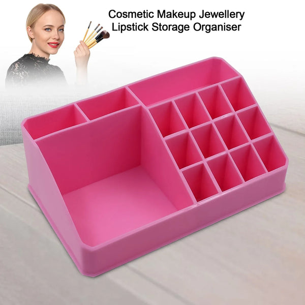 Makeup Organiser Cosmetic Makeup Lipstick Storage Box with Drawer Plastic Case Holder Skin Care Products (1 Pc) - justgrabit.in | Just Grab It