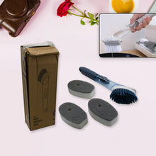 Mix Color Dish Scrubber with Soap Dispenser, Soap Dispensing Dish Brush Set, Dishwashing Brushes Kitchen Scrub Dish Wand for Dishes Sink Pot Pan Cleaning and Washing,1 Handle,3Refill Replacement Head - justgrabit.in | Just Grab It