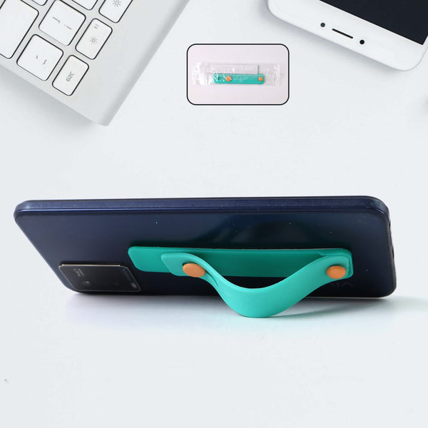 Teal Green Phone Loop Finger Holder, Phone Grip Straps Silicone Phone Finger (1 Pc) - justgrabit.in | Just Grab It