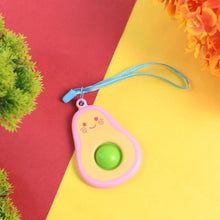 Cute Avocado - Shaped Mini Push Pop Keychain Toy with Strap (1 Pc) - Justgrabit Inc.