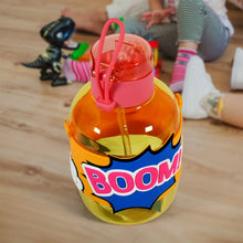 Cute Plastic Water Bottle with adjustable shoulder strap, Straw and Rubber Grip potable drinking cup Water Bottle For Kids | Water Bottle | Return Gift For Kids, Adults | School Water Bottle (1 Pc / 750 ML) - Justgrabit Inc.