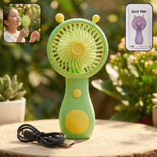 Cute Cartoon Style Rechargeable Mini Handheld Fan (1 Pc) - justgrabit.in | Just Grab It