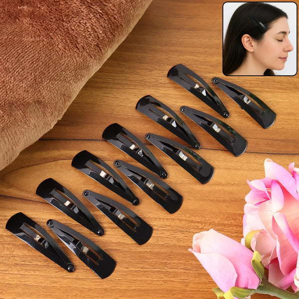 Metal Tik Tak Hair Clips (12 Pcs Set), Hair accessories - justgrabit.in | Just Grab It