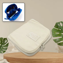 Travel Wash Bag Multi - Functional Waterproof Cosmetic Storage Bag Handheld Foldable Hook Cosmetic Bag with Zipper Closure Handbag Portable Classification Bags (1Pc) - Justgrabit Inc.