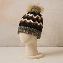 Winter Woolen Knitted Black Inside Fur Beanie Cap (1 Pc / Mix Design & Color) - justgrabit.in | Just Grab It