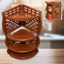 Multi Purpose Plastic Corner Rack a Stylish Storage Shelf for Kitchen / Living Room / Bathroom (1 Pc / 3 Layer ) - Justgrabit Inc.